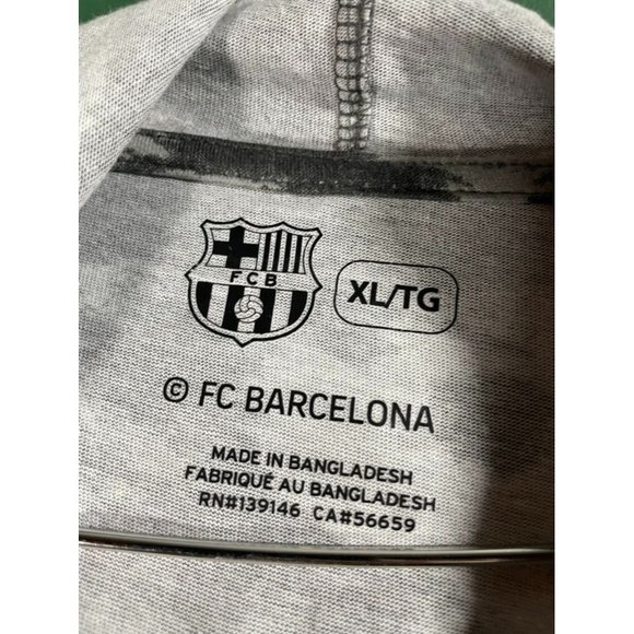 FC Barcelona Men's Black/Grey Tye Dye Light Weight Hoodie - Size XL *New with Ta - Picture 4 of 5